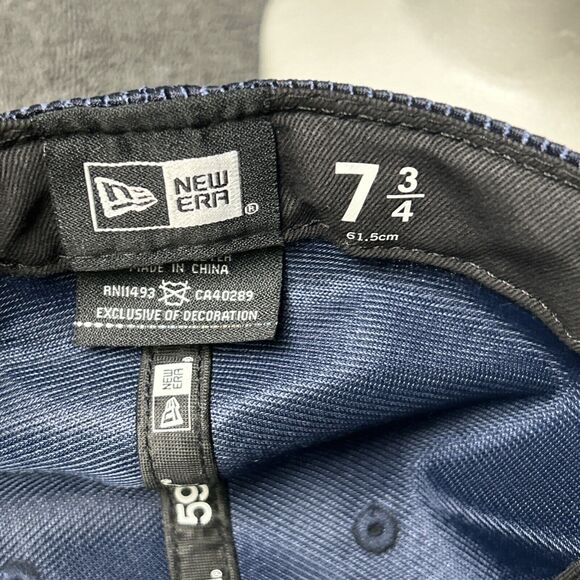 New Era 59Fifty Indiana Pacers Hat 7 3/4 Blue NBA On Court Collection NWT - Picture 10 of 10